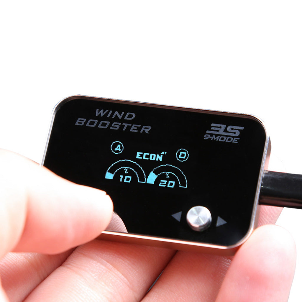 WINDBOOSTER 3S OBD Acceleration Performance Throttle Controller & Pedal Remap - Utilising Chip Tuning / Electronic Engine Tuning - Econ / Sport / Sport+ / Race Modes - OLED Display