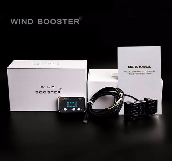 WINDBOOSTER 4S OBD Acceleration Performance Throttle Controller & Pedal Remap - Utilising Chip Tuning / Electronic Engine Tuning - Econ / Sport / Sport+ / Race Modes - OLED Display