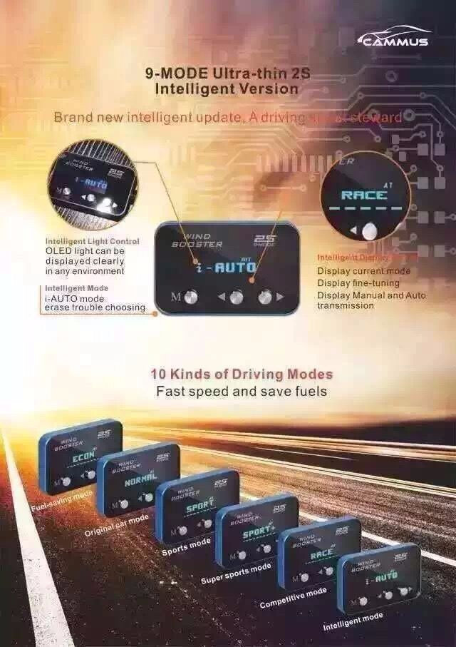 WINDBOOSTER 2S OBD Acceleration Performance Throttle Controller & Pedal Remap - Utilising Chip Tuning / Electronic Engine Tuning - Econ / Sport / Sport+ / Race Modes - OLED Display