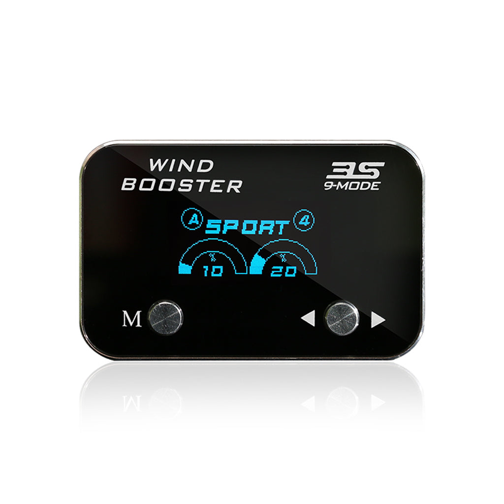 WINDBOOSTER 3S OBD Acceleration Performance Throttle Controller & Pedal Remap - Utilising Chip Tuning / Electronic Engine Tuning - Econ / Sport / Sport+ / Race Modes - OLED Display