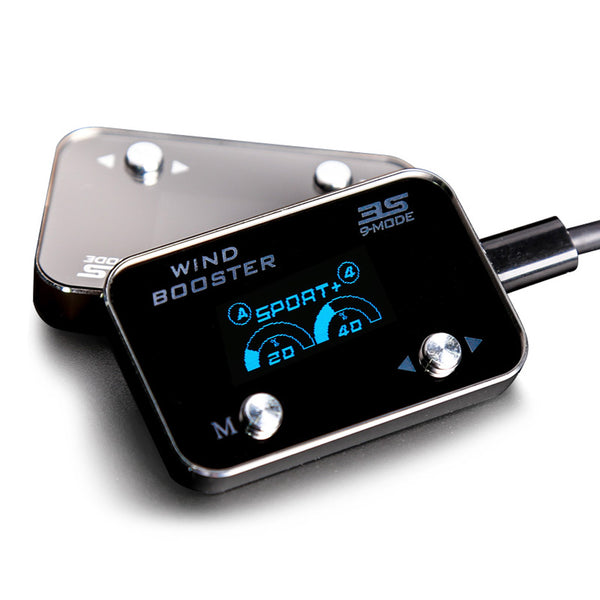 WINDBOOSTER 3S OBD Acceleration Performance Throttle Controller & Pedal Remap - Utilising Chip Tuning / Electronic Engine Tuning - Econ / Sport / Sport+ / Race Modes - OLED Display