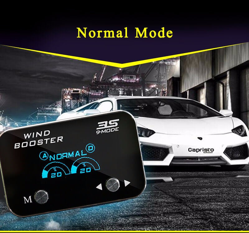 WINDBOOSTER 3S OBD Acceleration Performance Throttle Controller & Pedal Remap - Utilising Chip Tuning / Electronic Engine Tuning - Econ / Sport / Sport+ / Race Modes - OLED Display