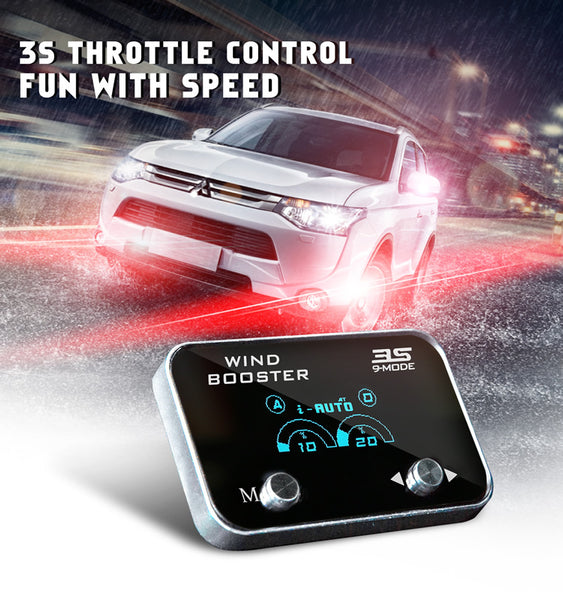 WINDBOOSTER 3S OBD Acceleration Performance Throttle Controller & Pedal Remap - Utilising Chip Tuning / Electronic Engine Tuning - Econ / Sport / Sport+ / Race Modes - OLED Display