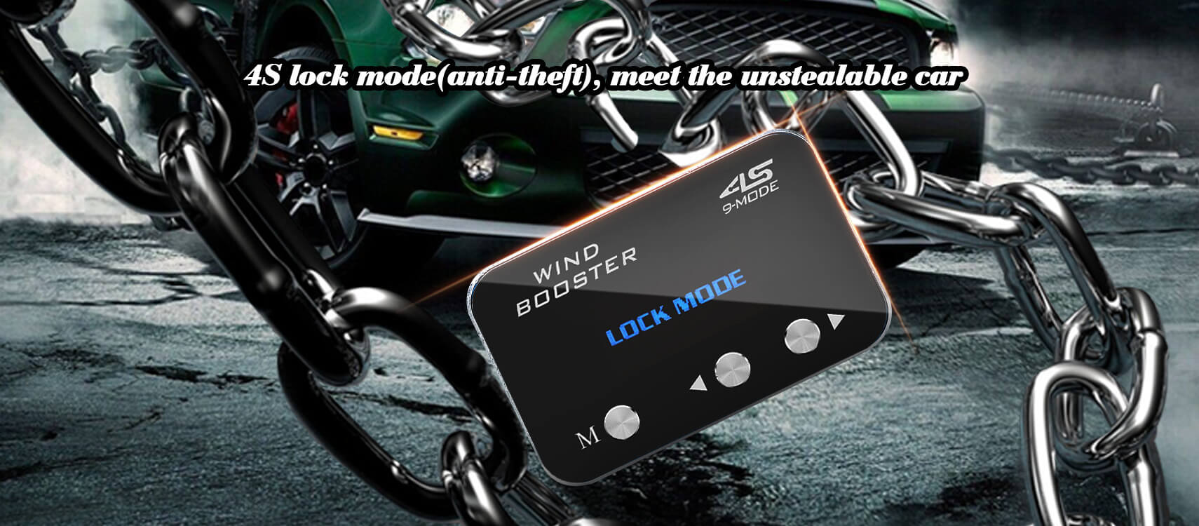 WINDBOOSTER 4S OBD Acceleration Performance Throttle Controller & Pedal Remap - Utilising Chip Tuning / Electronic Engine Tuning - Econ / Sport / Sport+ / Race Modes - OLED Display