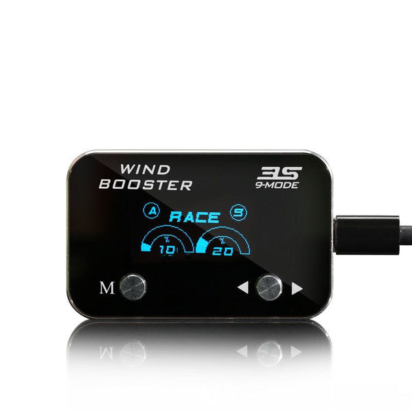 WINDBOOSTER 3S OBD Acceleration Performance Throttle Controller & Pedal Remap - Utilising Chip Tuning / Electronic Engine Tuning - Econ / Sport / Sport+ / Race Modes - OLED Display