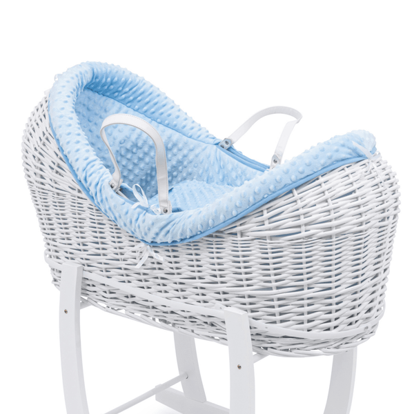 Pod Blue Dimple Moses Basket Bedding Set