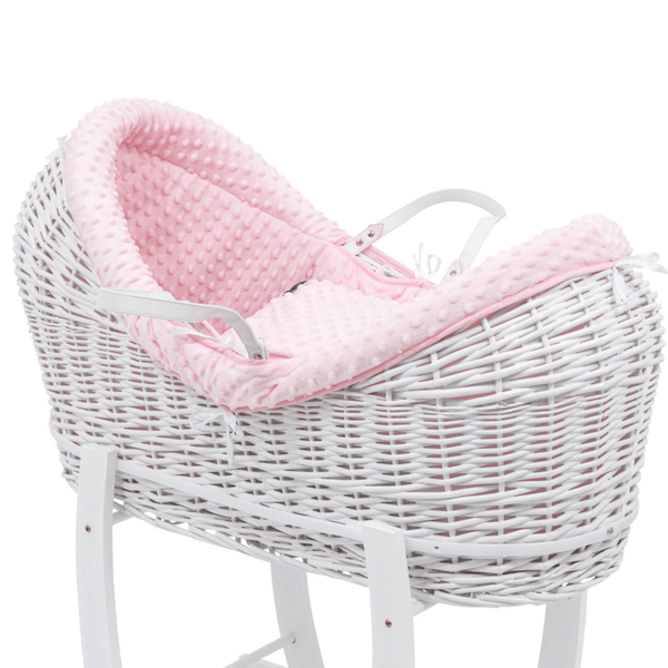 Pod Pink Dimple Moses Basket Bedding Set