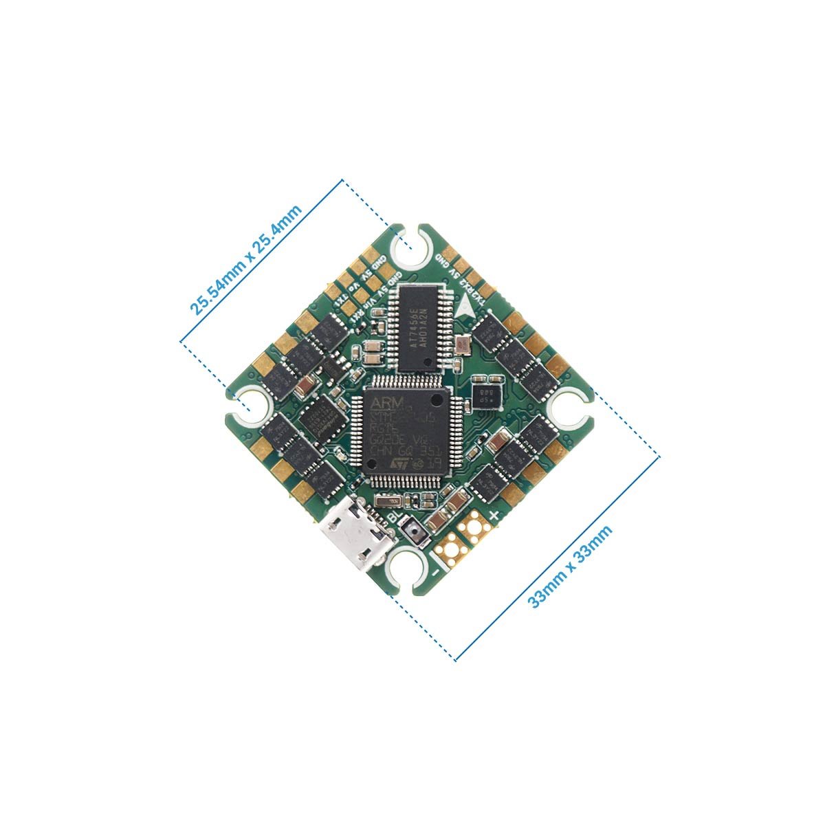 TuneRC Poly F405 20A AIO Flight Controller V1.2 for 2S-4S Toothpick & Cinewhoop Drones