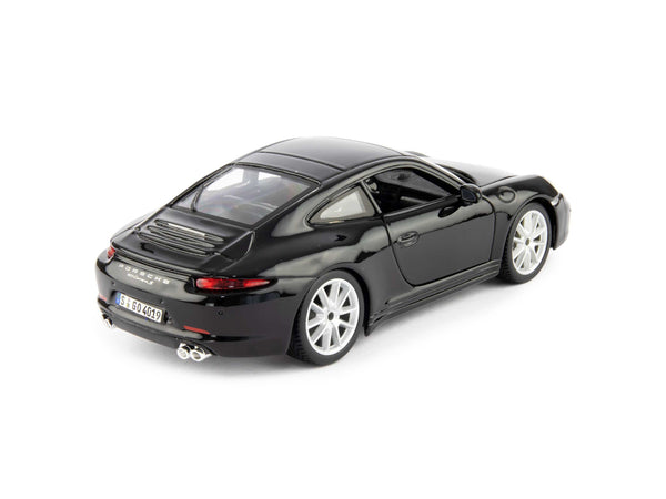 Porsche 911 Carrera S 2011 Black 1:24 Scale Bburago Diecast Model