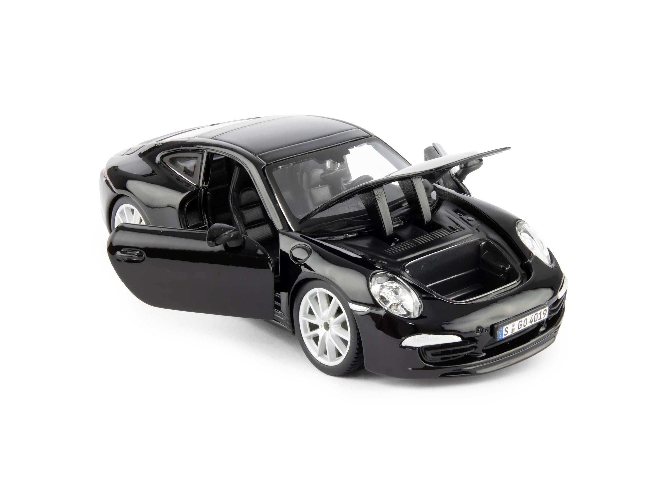 Porsche 911 Carrera S 2011 Black 1:24 Scale Bburago Diecast Model
