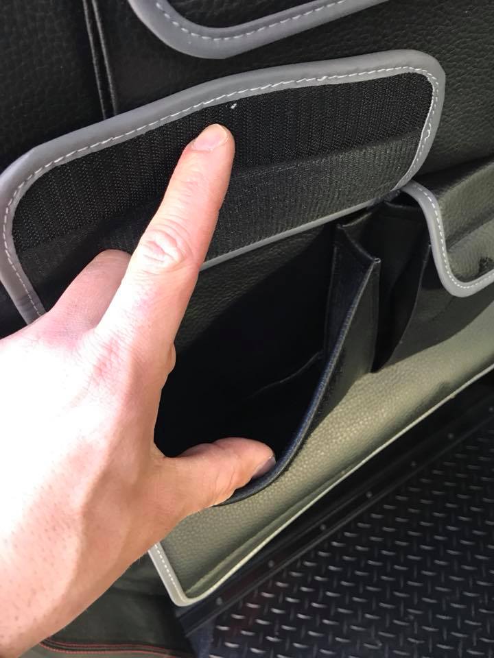 For VW T6 & T6.1 Transporter Double Seat Back Organiser – Premium Leatherette Storage Solution