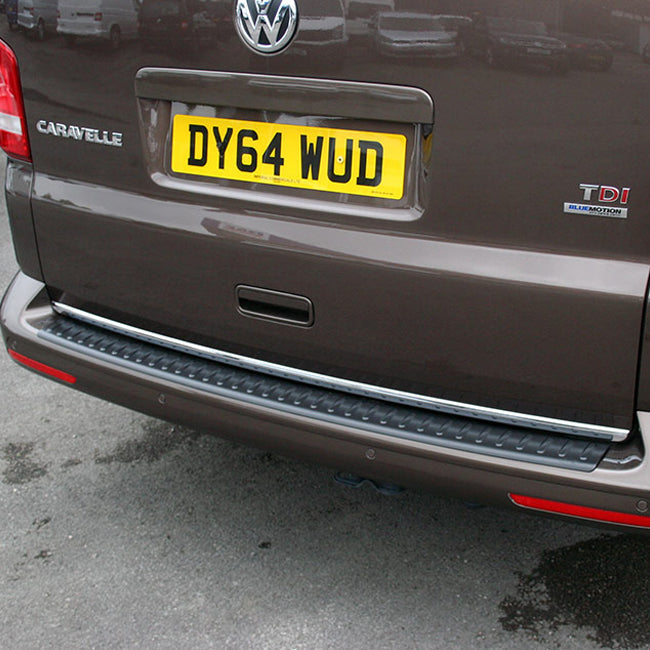 For VW T5 Transporter Multivan Black Plastic Rear Bumper Protector | Van-X