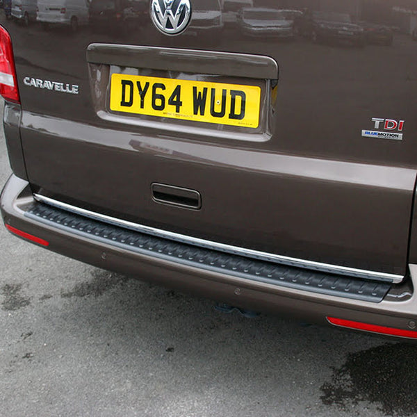 For VW T5 Transporter Multivan Black Tailgate Rear Bumper Protector (Present Idea)