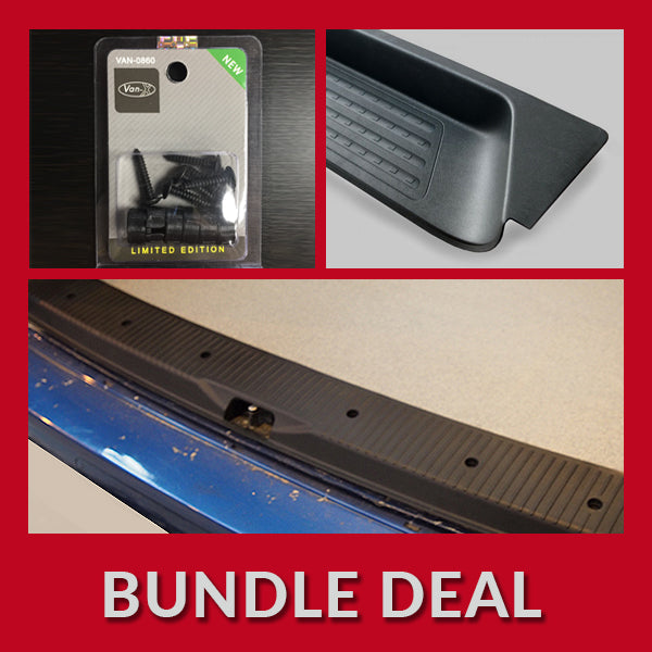 For VW T5, T5.1 V2 Tailgate Threshold Cover + Side Step + Fitting Kit