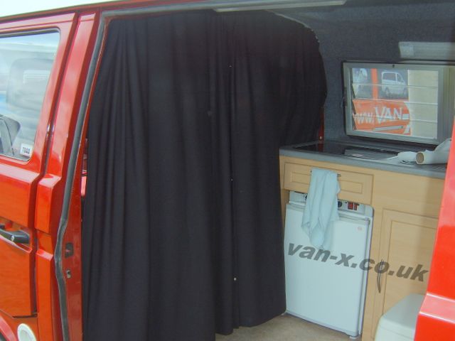 For VW T3 Transporter Cab Divider Curtain Kit with Rail Premium Quality - Van-X