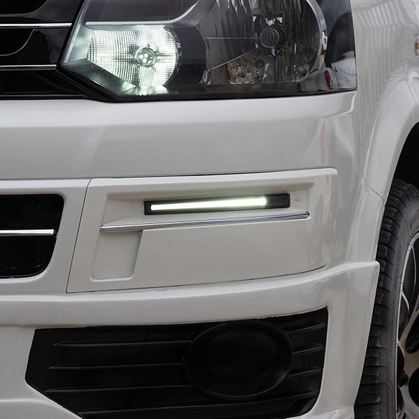 For VW T5.1 Transporter Light Bar Version DRL, Daylight Smoke DRL Painted and Ready to Fit