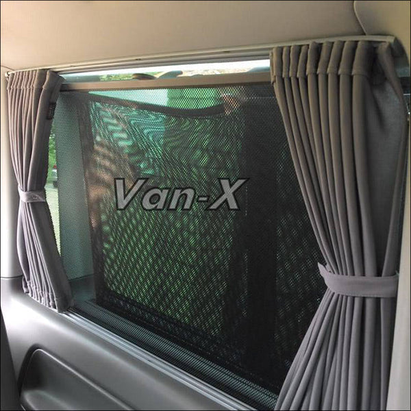 For Mercedes Vito MK2 Bare-Metal Window Curtains Eco-Line - Grey | Van-X