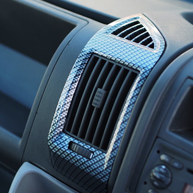 For Peugeot Boxer Dashboard Air Vent (Silver Carbon)