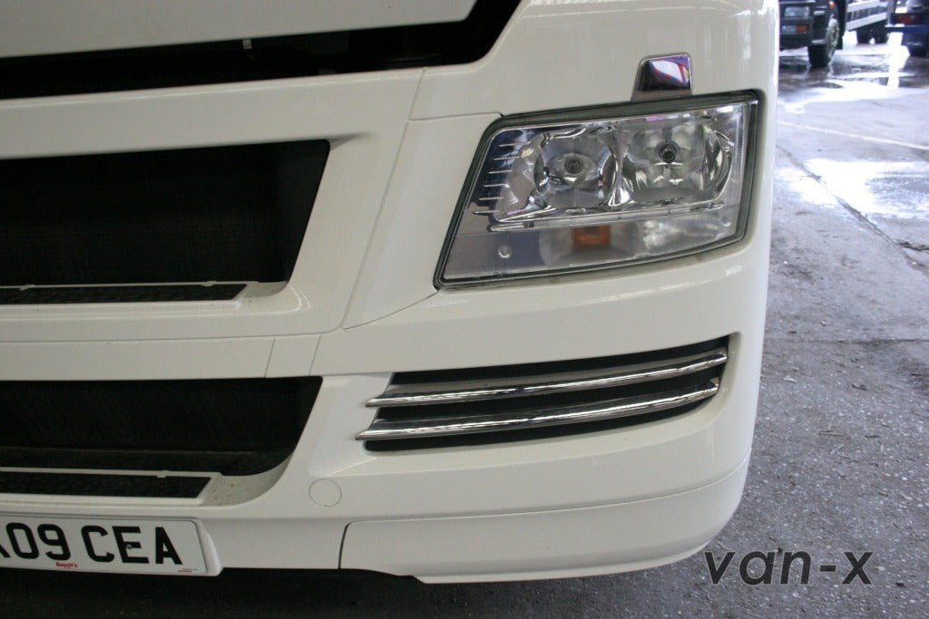 For Man Tgx Stainless Steel Front Fog Light Trims (Set of 4)(WITHOUT FOG LIGHTS)