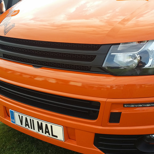For VW T5.1 Transporter Front Badgeless Grille (Matte) Painted and Ready to Fit | Van-X