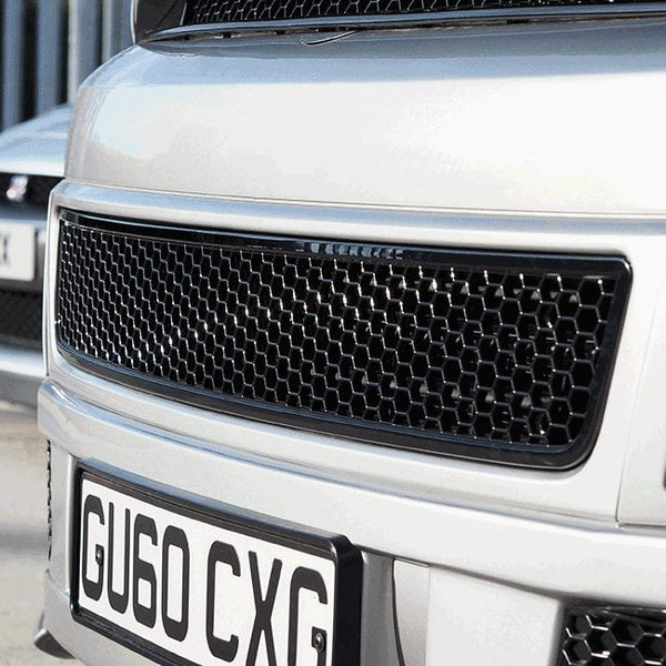 For VW T5.1 Transporter Bumper Grille Mesh Honeycomb (Gloss Black) Painted and Ready to Fit