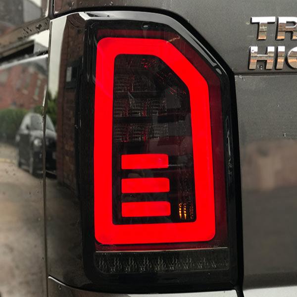 For VW T6 15-20 Transporter Tailgate LED Rear Lights Smoked | Van-X