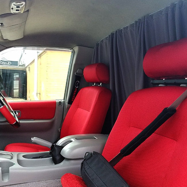 For Ford Freda Cab Divider Curtain Kit with Rail Premium Quality - Van-X