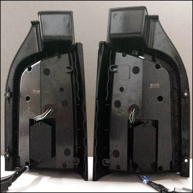 For VW T5 Transporter LED Rear Lights/Tail lights/Tail lamps Tailgate Clear Lens / Chrome Housing MK1