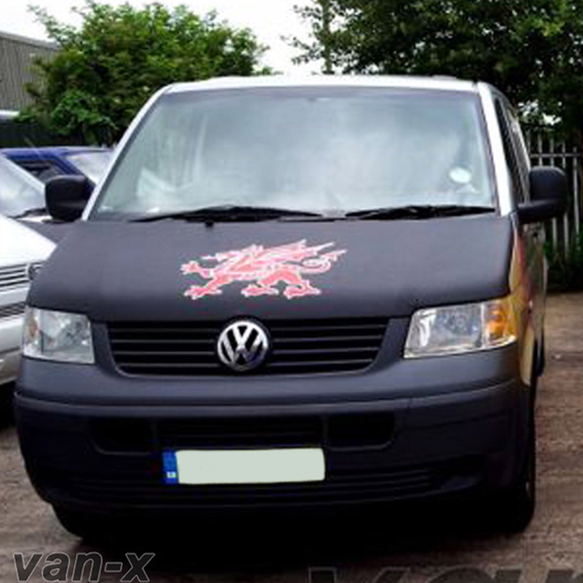 For VW T5 Bonnet Bra / Cover Welsh Dragon Design | Van-X