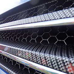 For VW T5.1 Silver Carbon Badgeless Grille *Clearance* [B Grade]