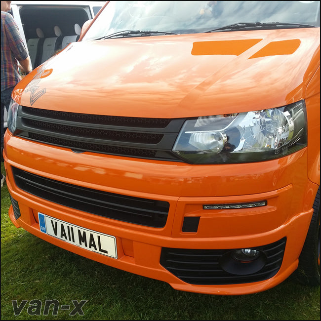 For VW T5.1 Transporter Matte Black Badgeless Grille *Clearance* [B Grade] | Van-X