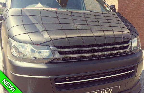 For VW T5.1 Silver Carbon Badgeless Grille *Clearance* [B Grade]