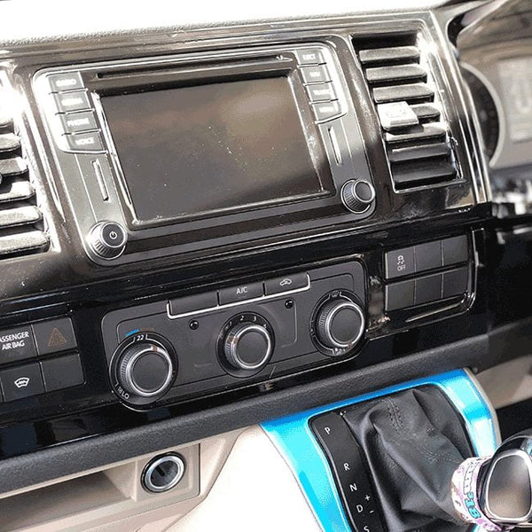 For VW T6 Transporter Lower Dash Styling Trims Comfort Dash Gloss Black Painted and Ready to Fit (Set of 6)