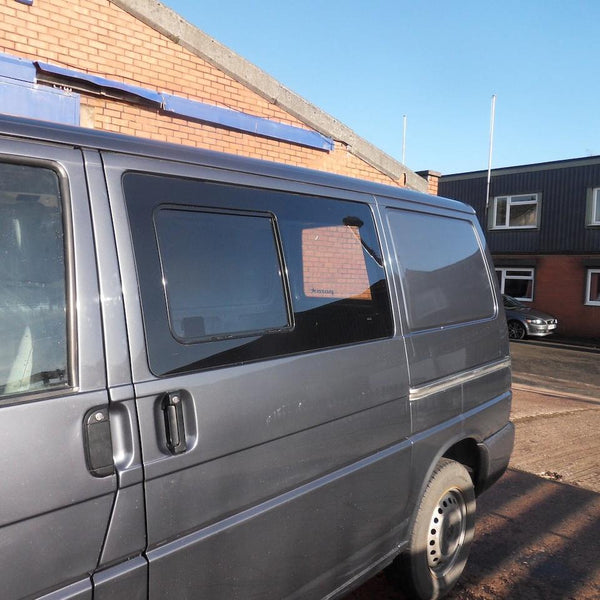For VW T4 Transporter Side Window Sliding Glass Smoked | Van-X