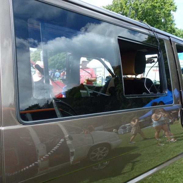 For VW T4 Transporter Side Window Sliding Glass Smoked | Van-X
