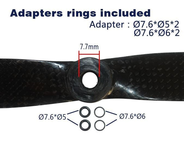 10x50 Propeller Set Carbon Fibre