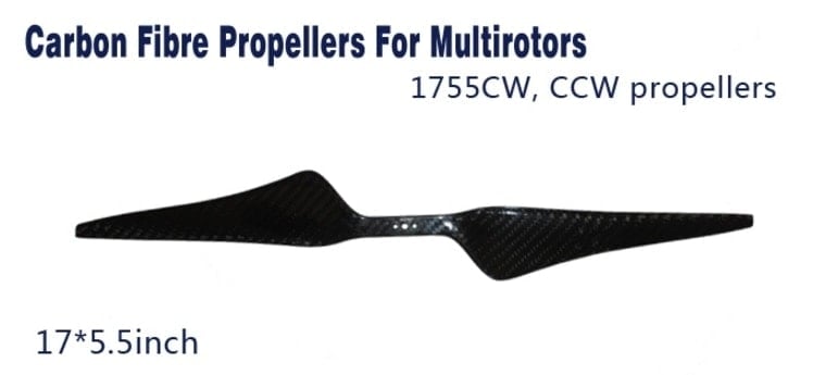 17x55 Carbon Fibre Propeller pair (CW/CCW)