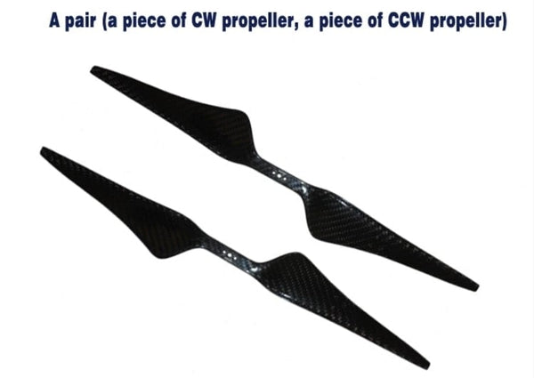 17x55 Carbon Fibre Propeller pair (CW/CCW)