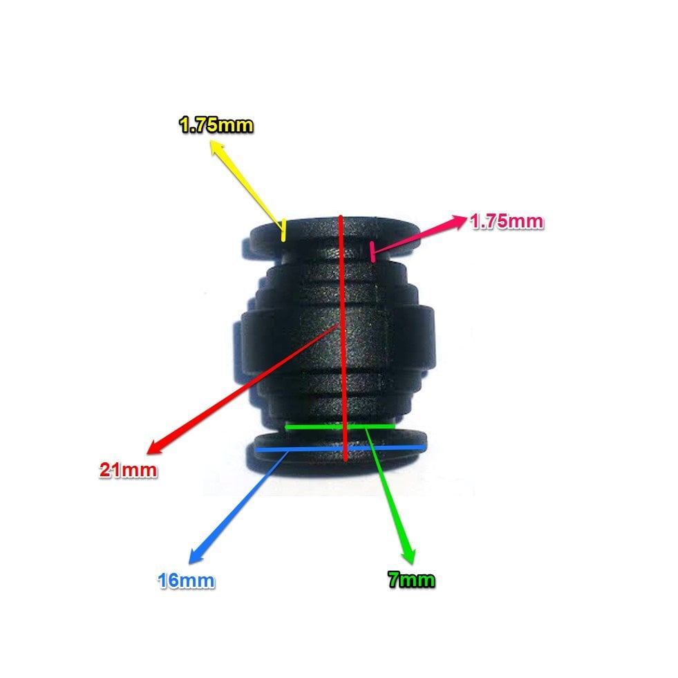 Premium Rubber Vibration Damper Balls (D17 x d7 x L21mm) (Pack of 4)