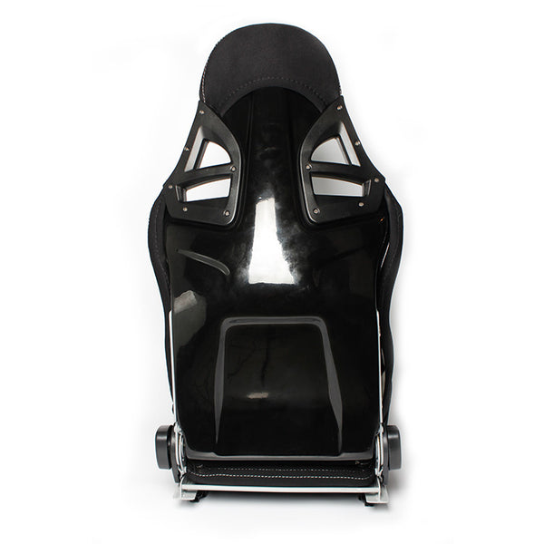 EDY SINGLE (x1) Universal Porsche GT3 GT4 Motorsports Style Car Sports Bucket Seat Black Reclining Hard Back Bucket Seats Dual Slider Easy Installation For Racing Car / Sim / 4x4 / Van / Camper