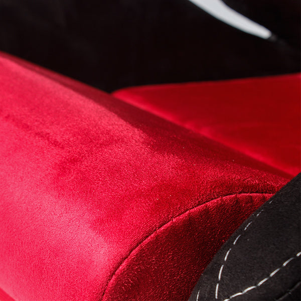 EDY SINGLE (x1) Universal Porsche GT3 GT4 Motorsports Style Car Sports Bucket Seat Alcantara Black / Red / Green Reclining Hard Back Bucket Seats Dual Slider Easy Installation For Racing Car / Sim / 4x4 / Van / Camper