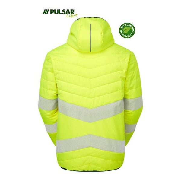 PULSAR® LIFE GRS LFE962 Women's Reversible Hi-Vis Puffer Jacket Yellow