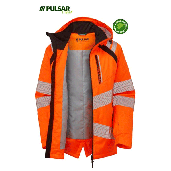Pulsar Life LFE919 GRS Hi-Vis Waterproof Insulated Parka Jacket