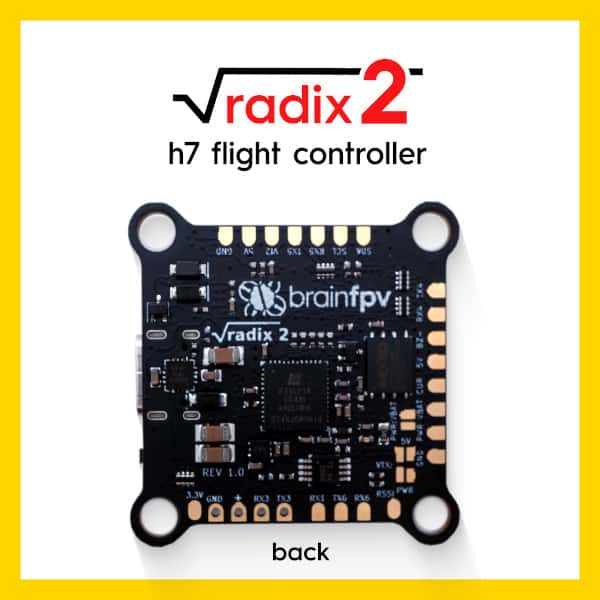 BrainFPV Radix 2 Flight Controller (H7 + graphic OSD)