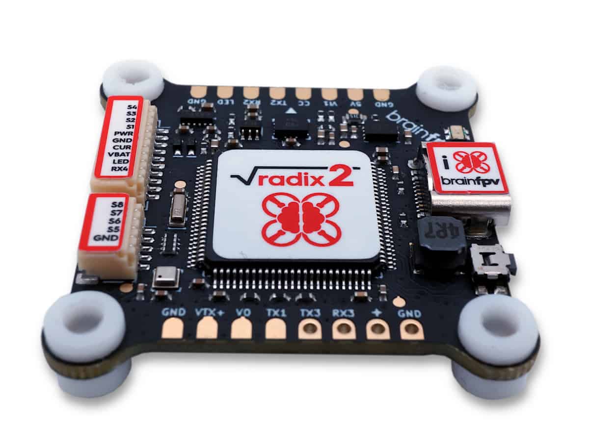 BrainFPV Radix 2 Flight Controller (H7 + graphic OSD)