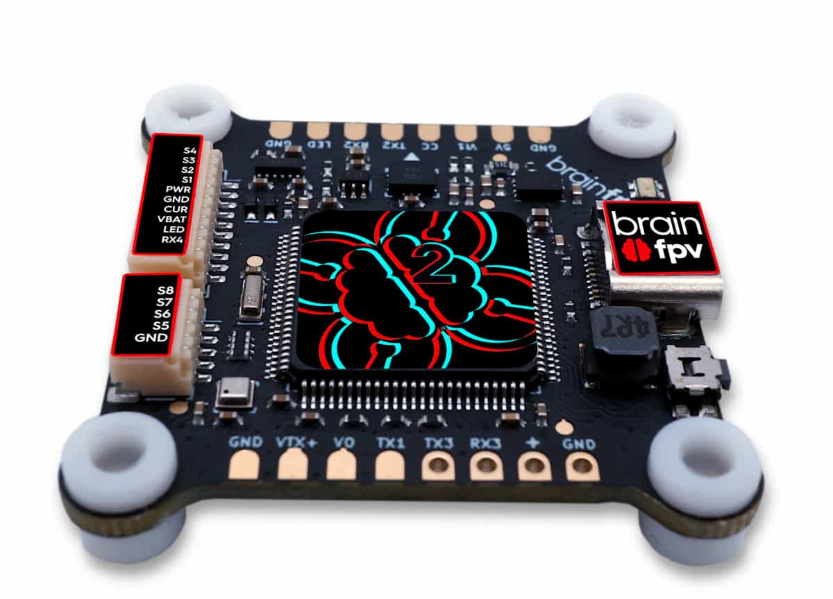 BrainFPV Radix 2 Flight Controller (H7 + graphic OSD)