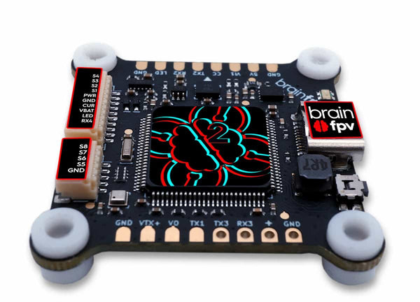 BrainFPV Radix 2 Flight Controller (H7 + graphic OSD)