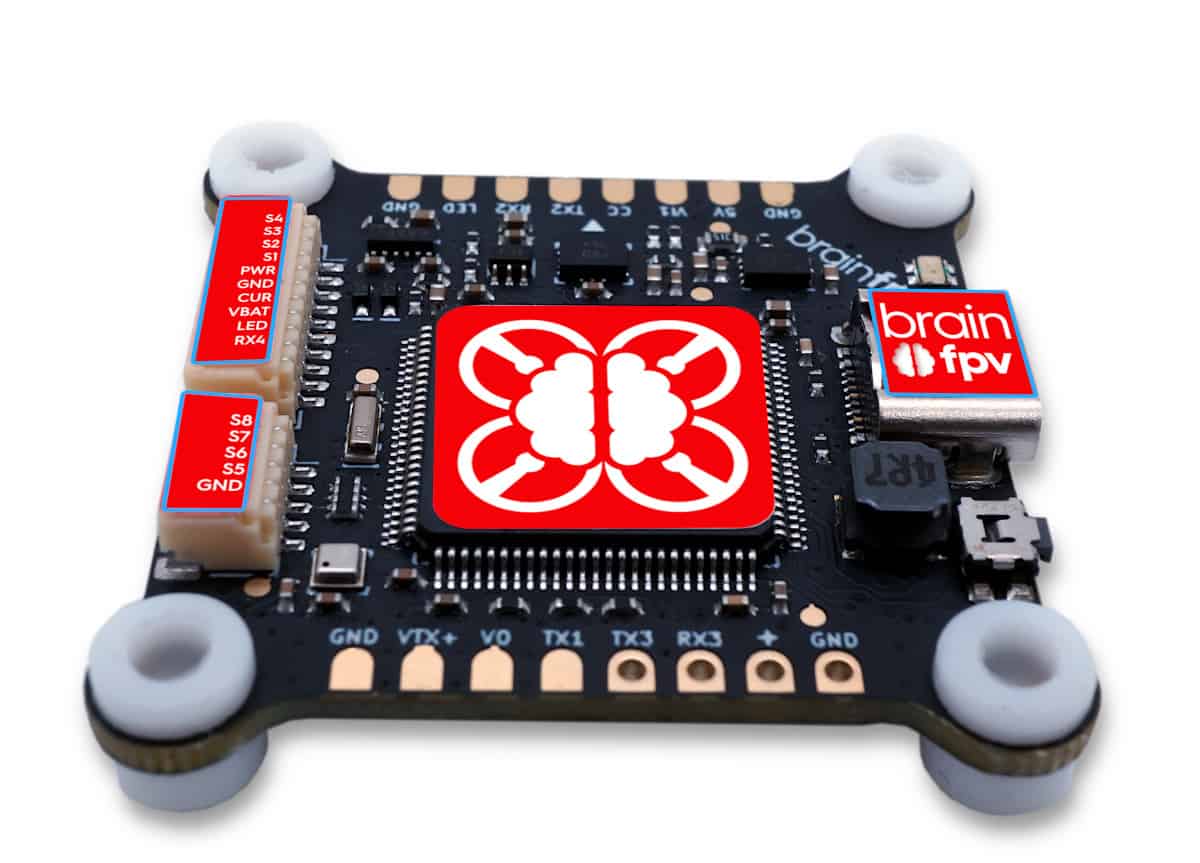 BrainFPV Radix 2 Flight Controller (H7 + graphic OSD)