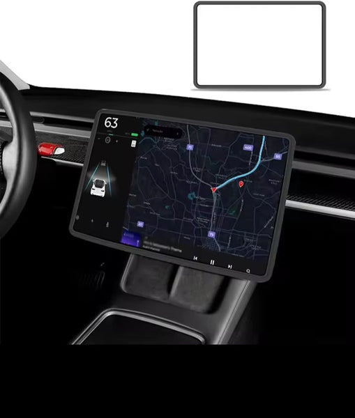 Tesla Model 3/Y Silicone Protective Frame Edge Cover Central Control Display Screen Protector