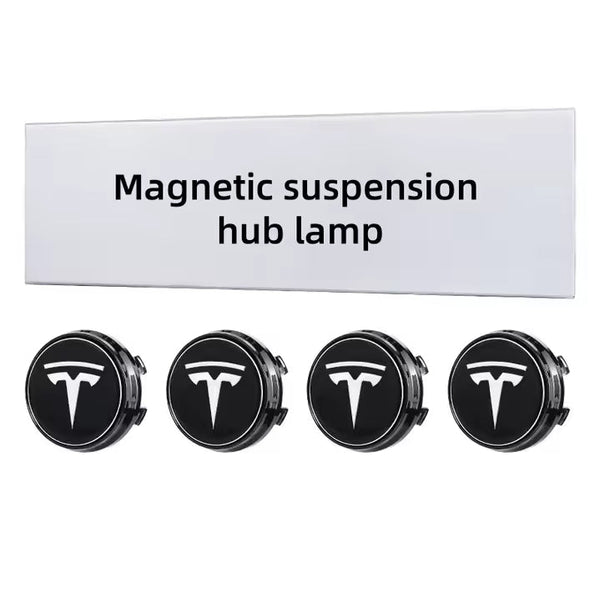 4pcs 56mm Hub Light For Tesla model Y X 3 S Car Wheel Caps Light Center Cover Lighting Cap Floating Illumination LED decorate